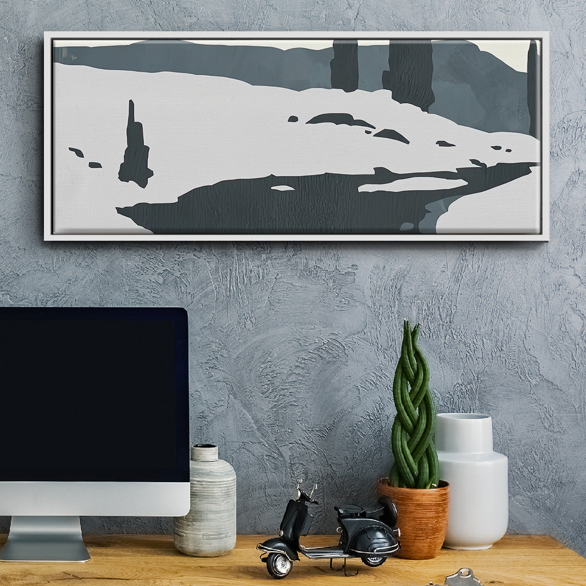 Cutter Island II - Floater Framed Canvas Print