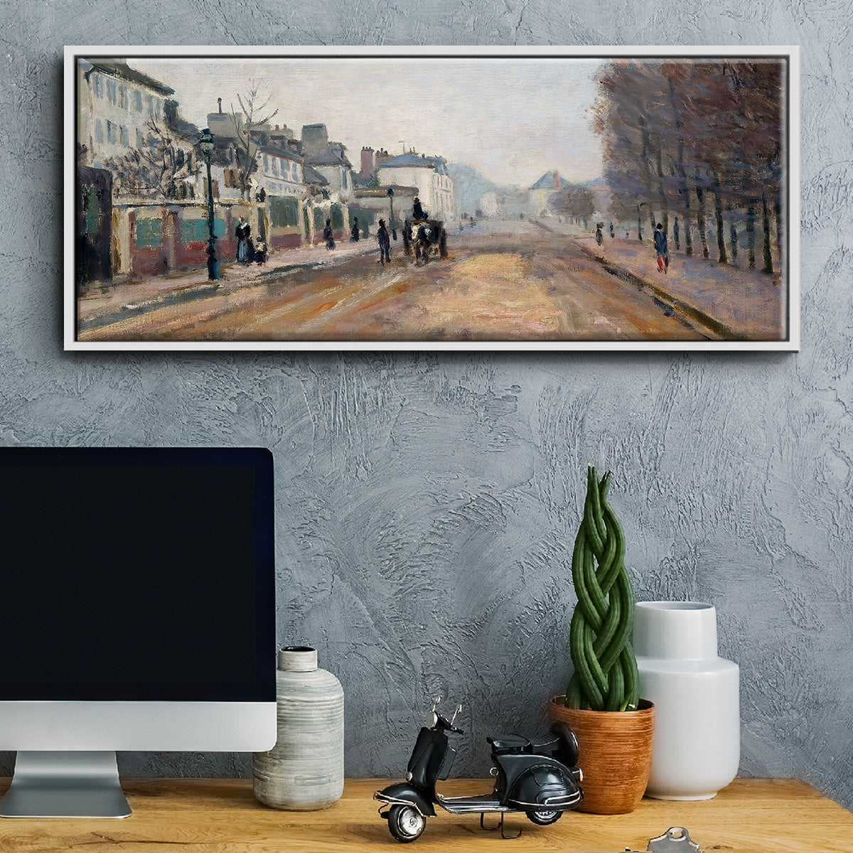 The Boulevard of Heloise in Argenteuil, 1872 - Floater Framed Canvas Print