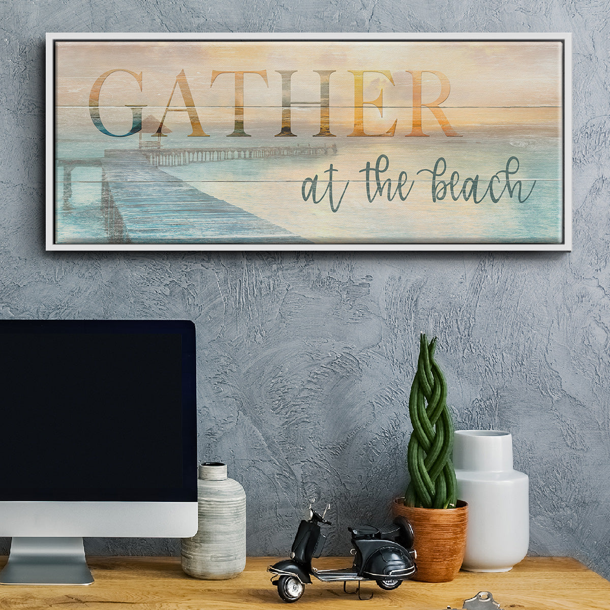 Gather at - Floater Framed Canvas Print