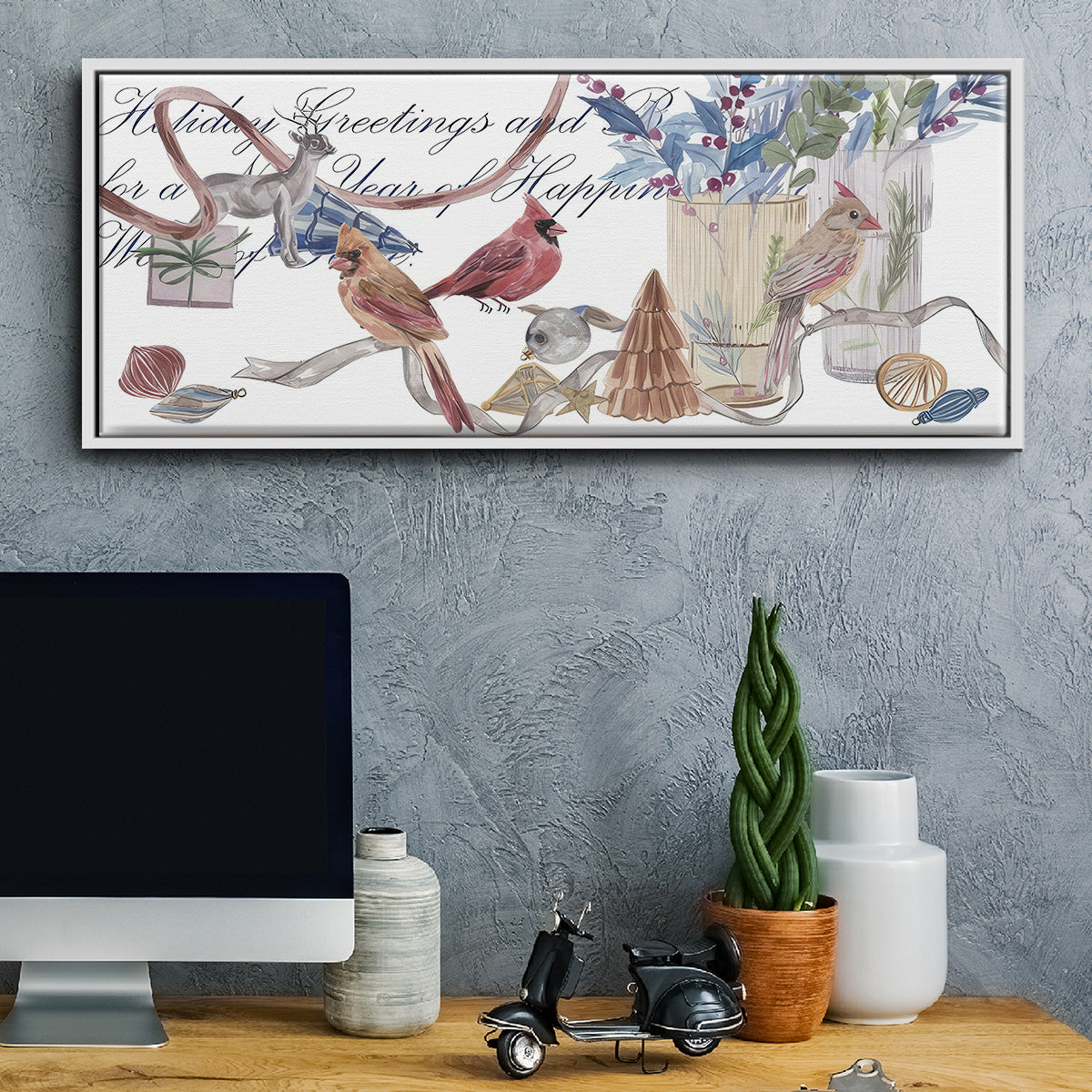 Warm Wishes Collection D - Floater Framed Canvas Print