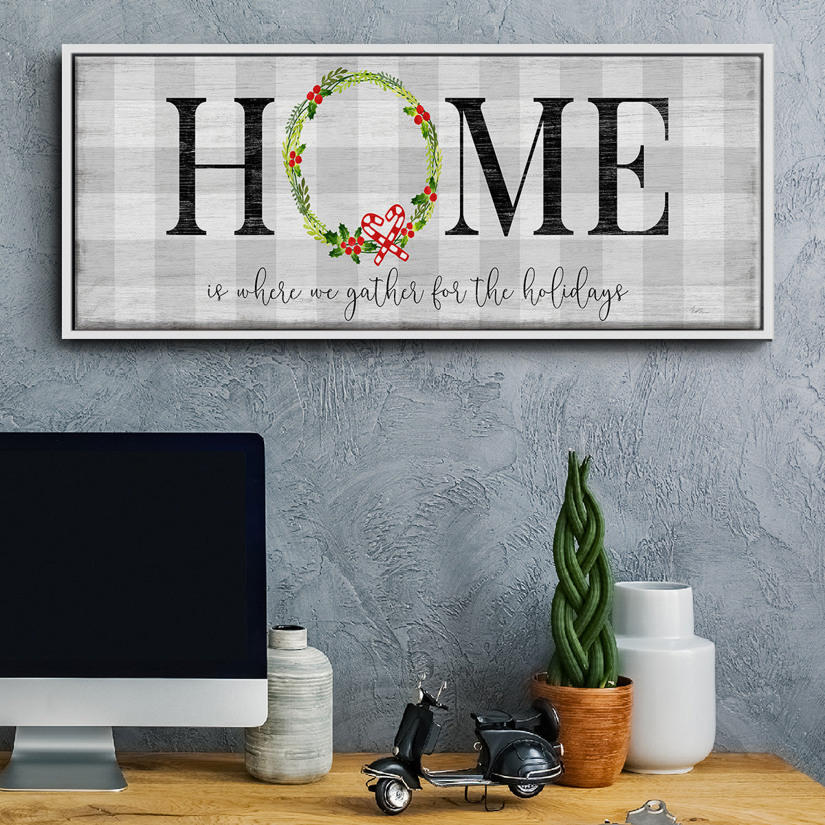 Gather for the Holidays - Floater Framed Canvas Print