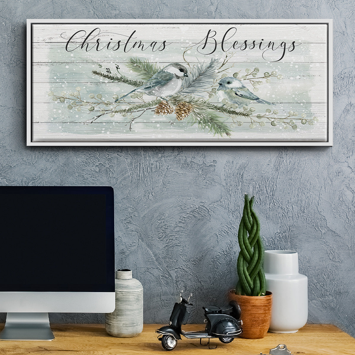 Christmas Blessings - Floater Framed Canvas Print