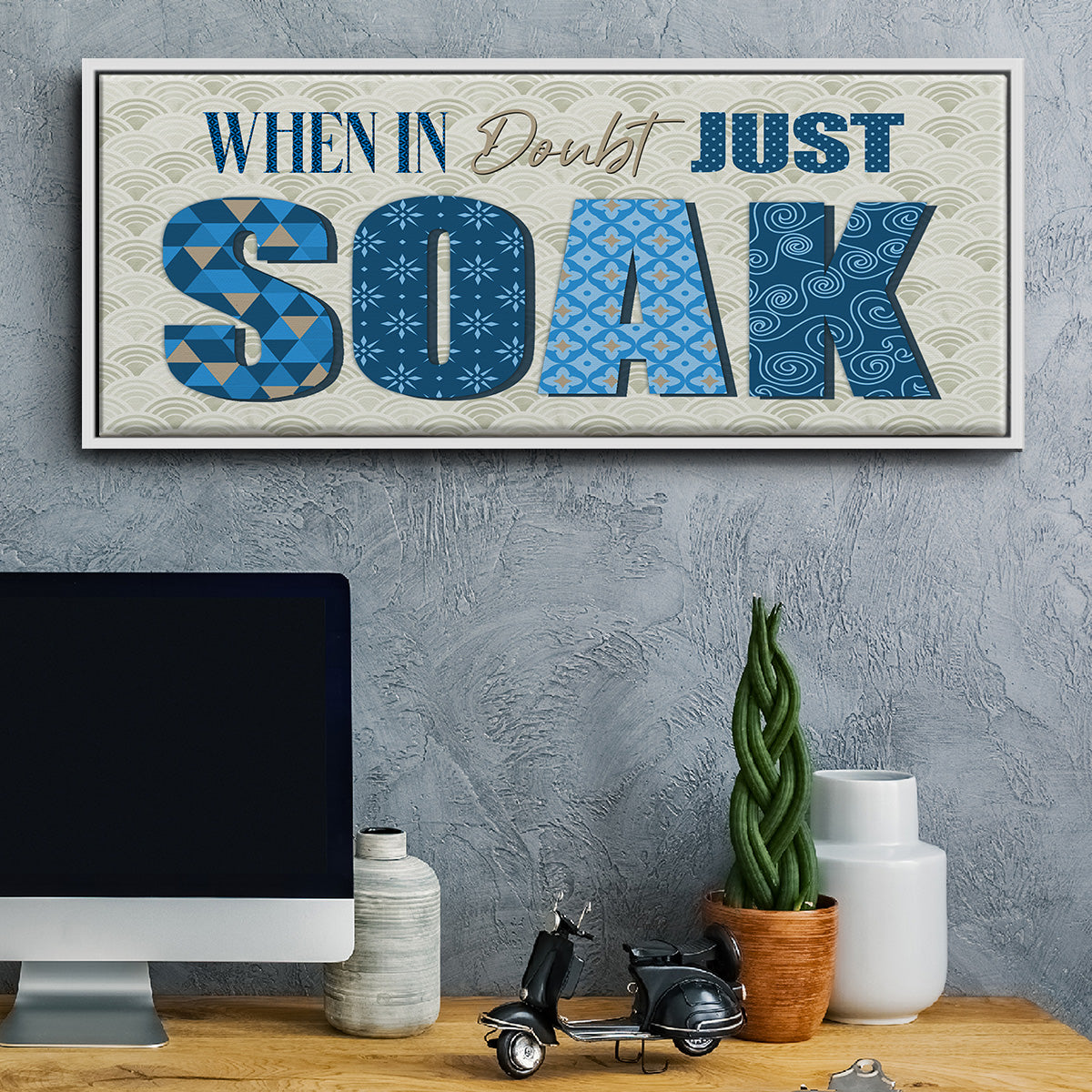 When in Doubt - Floater Framed Canvas Print