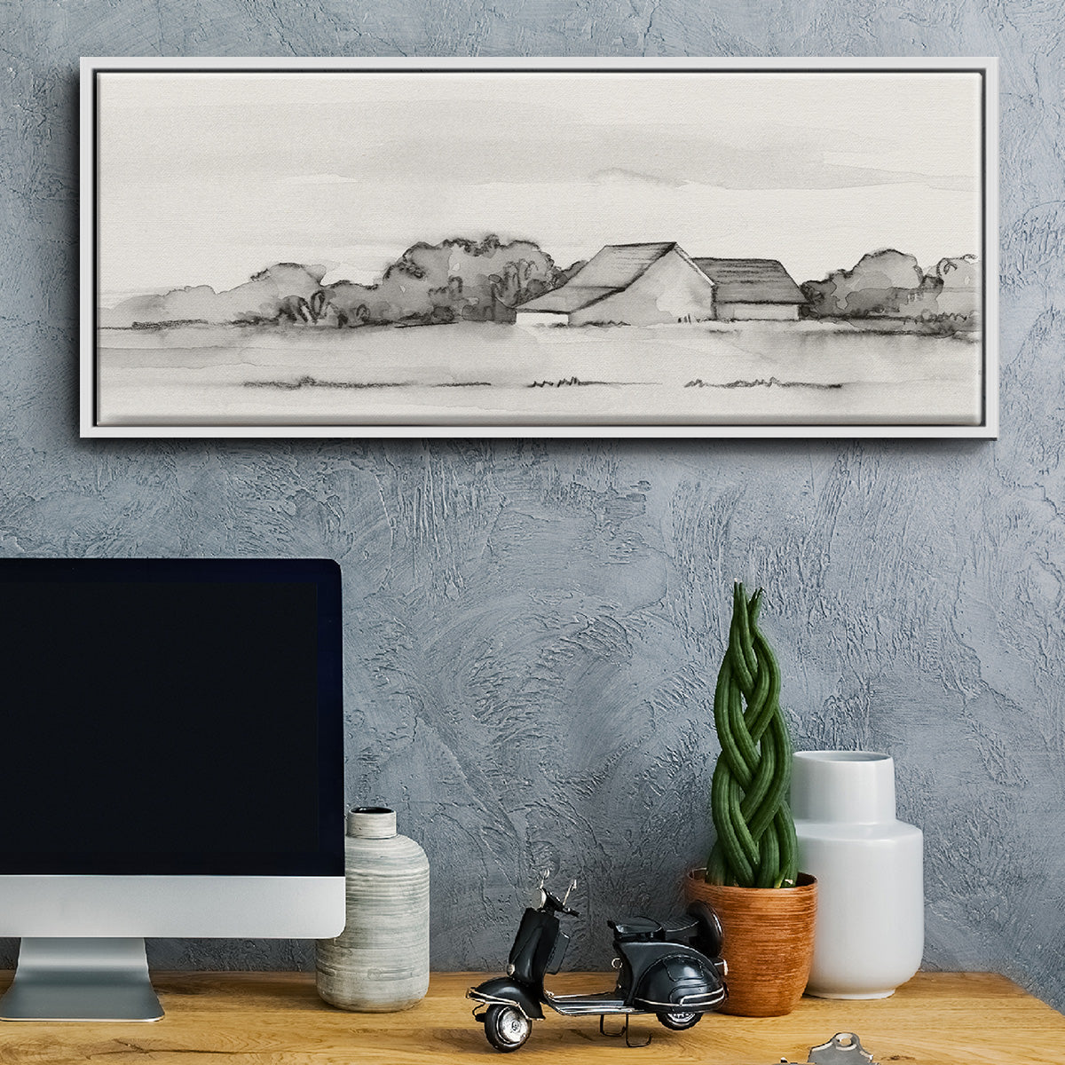 Wyeth Barn II - Floater Framed Canvas Print