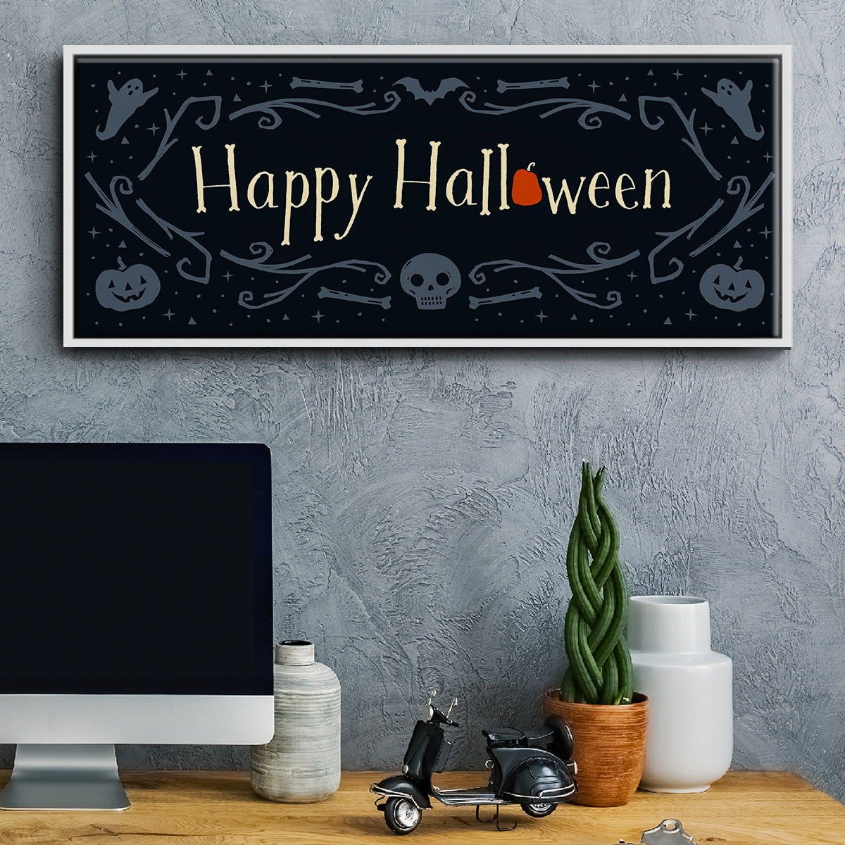 Skeleton Crew Collection D - Floater Framed Canvas Print