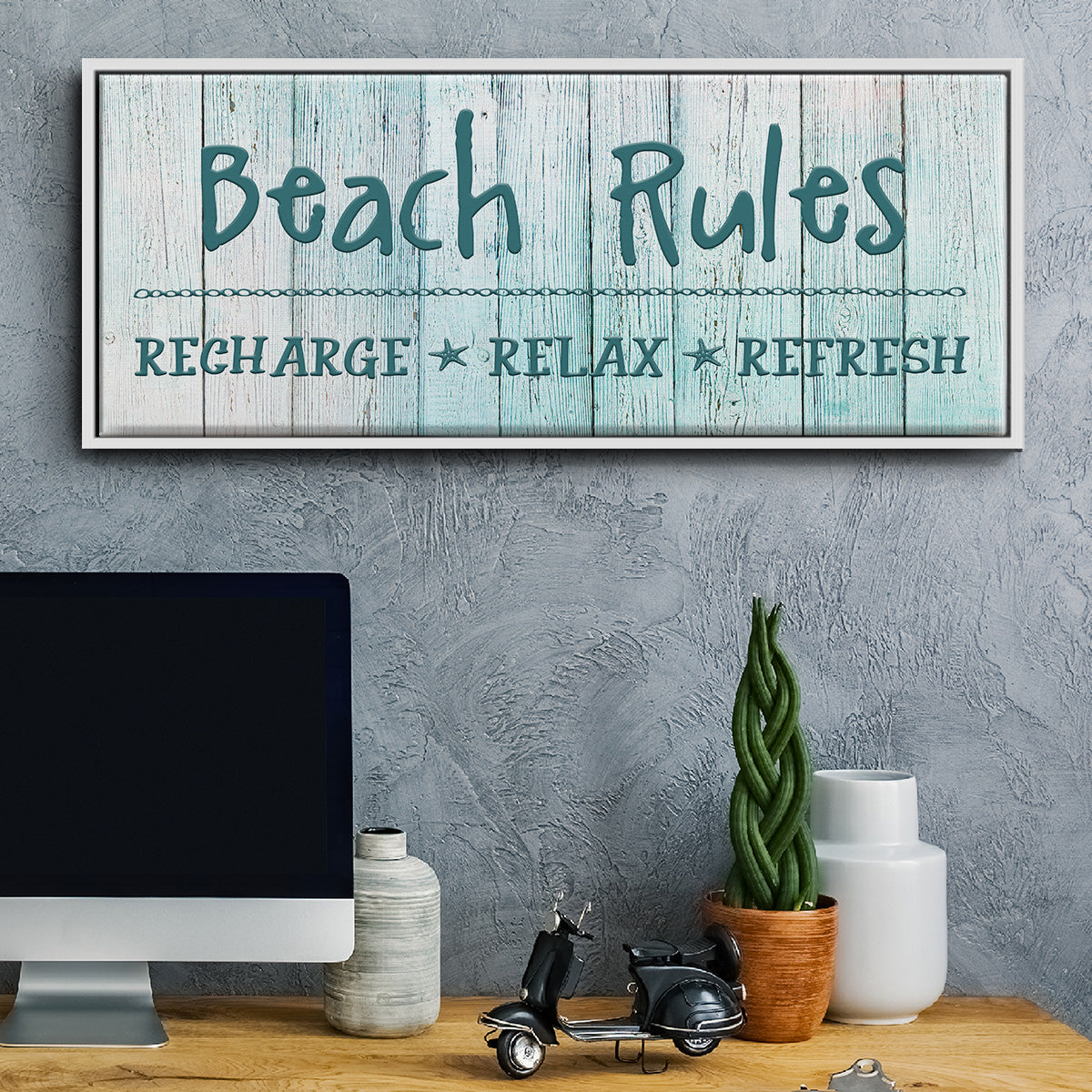 Recharge - Floater Framed Canvas Print