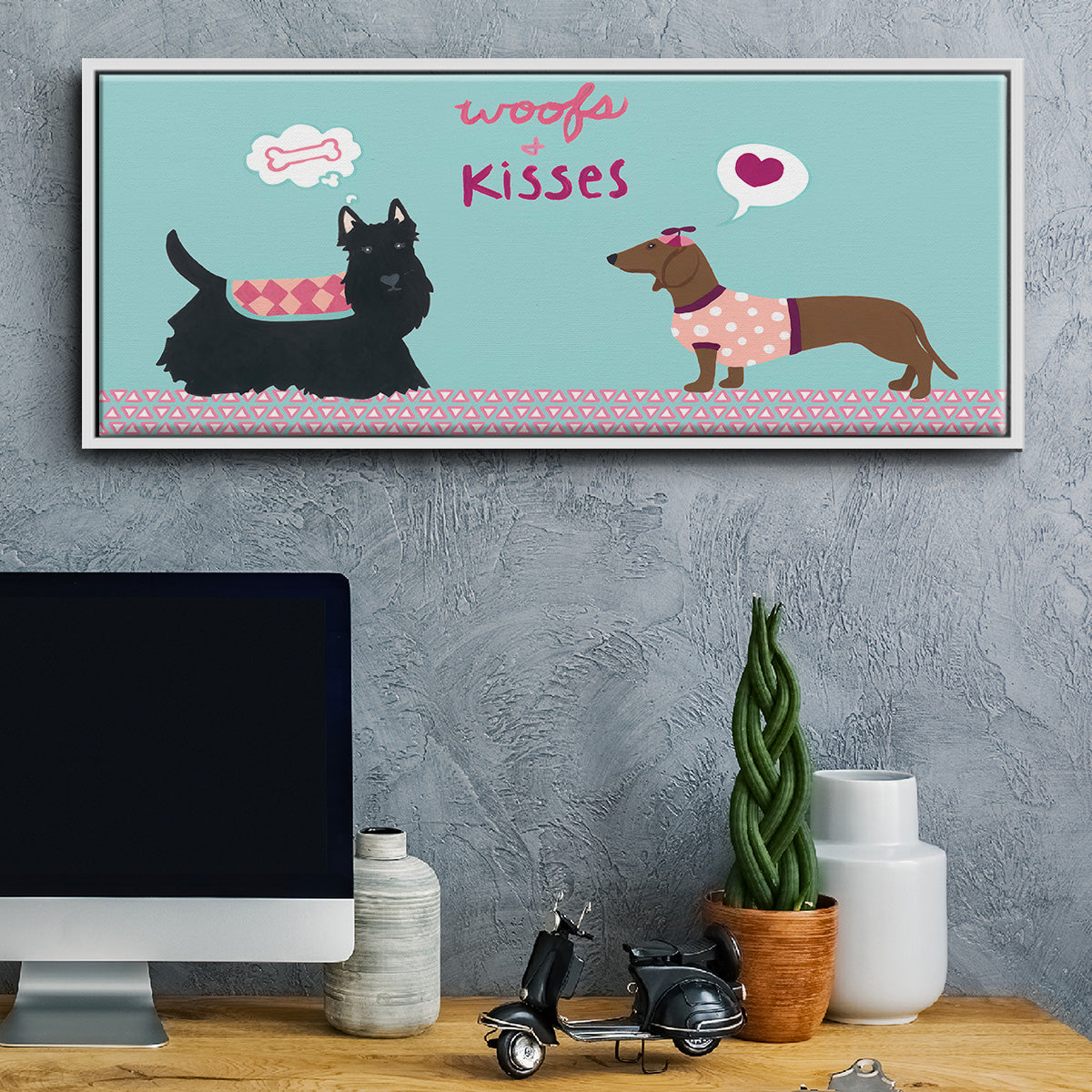 Valendogs Collection C - Floater Framed Canvas Print