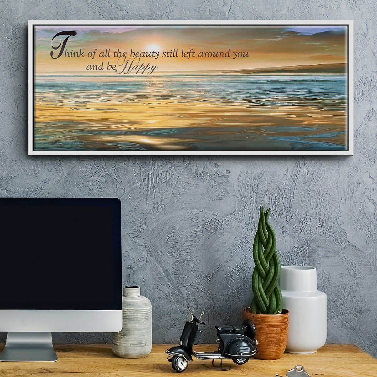 All The Beauty - Floater Framed Canvas Print