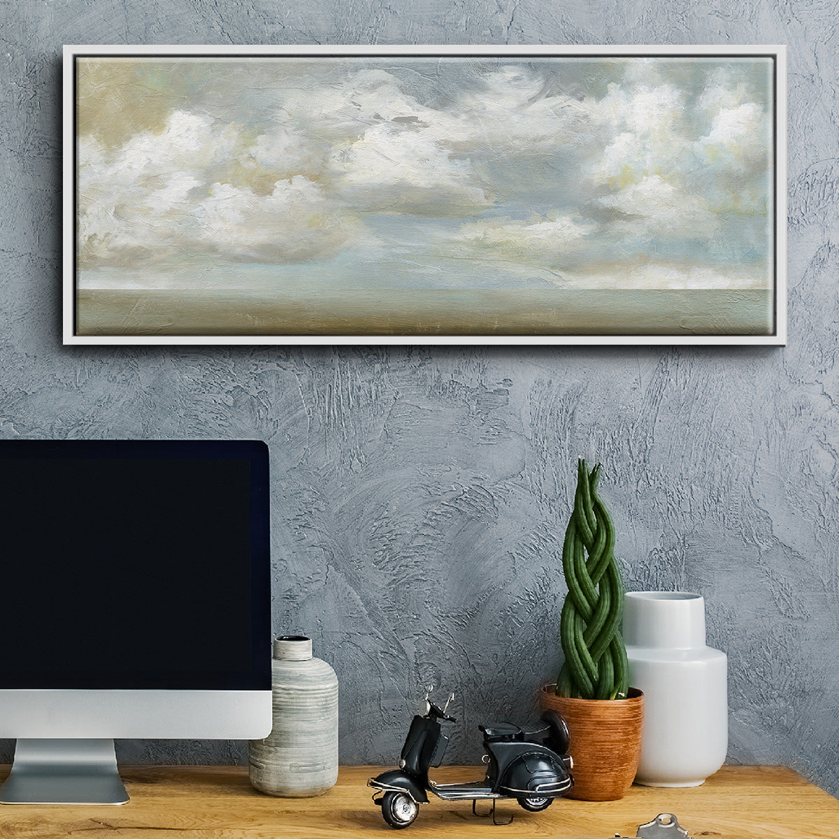 Cloudscape Vista III - Floater Framed Canvas Print
