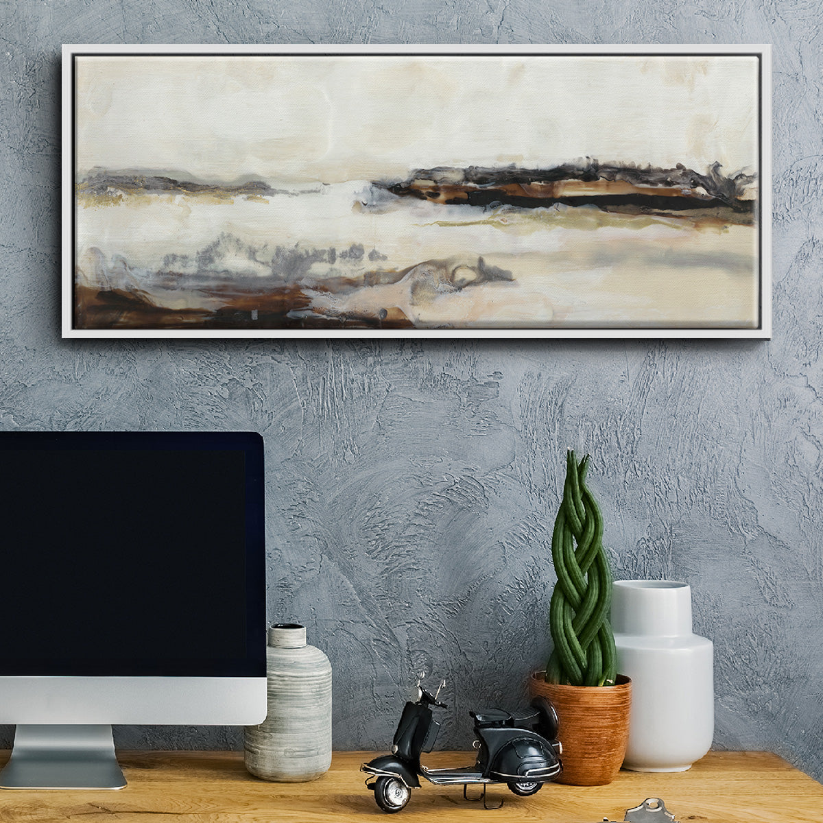 Joyful Horizon II - Floater Framed Canvas Print