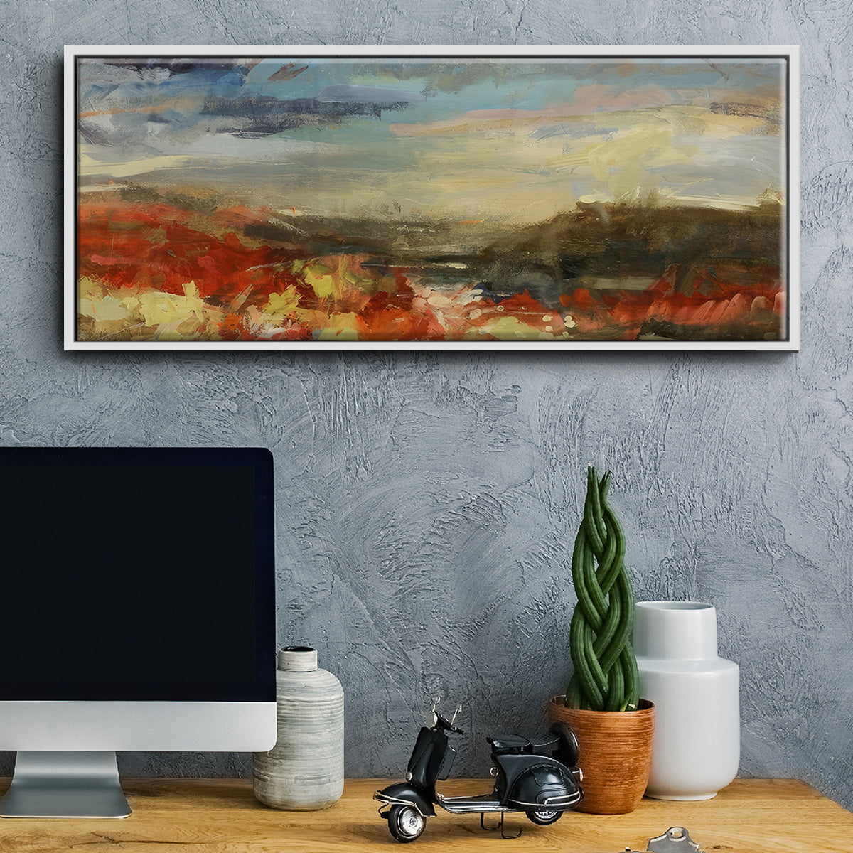 Landscape Study - Floater Framed Canvas Print