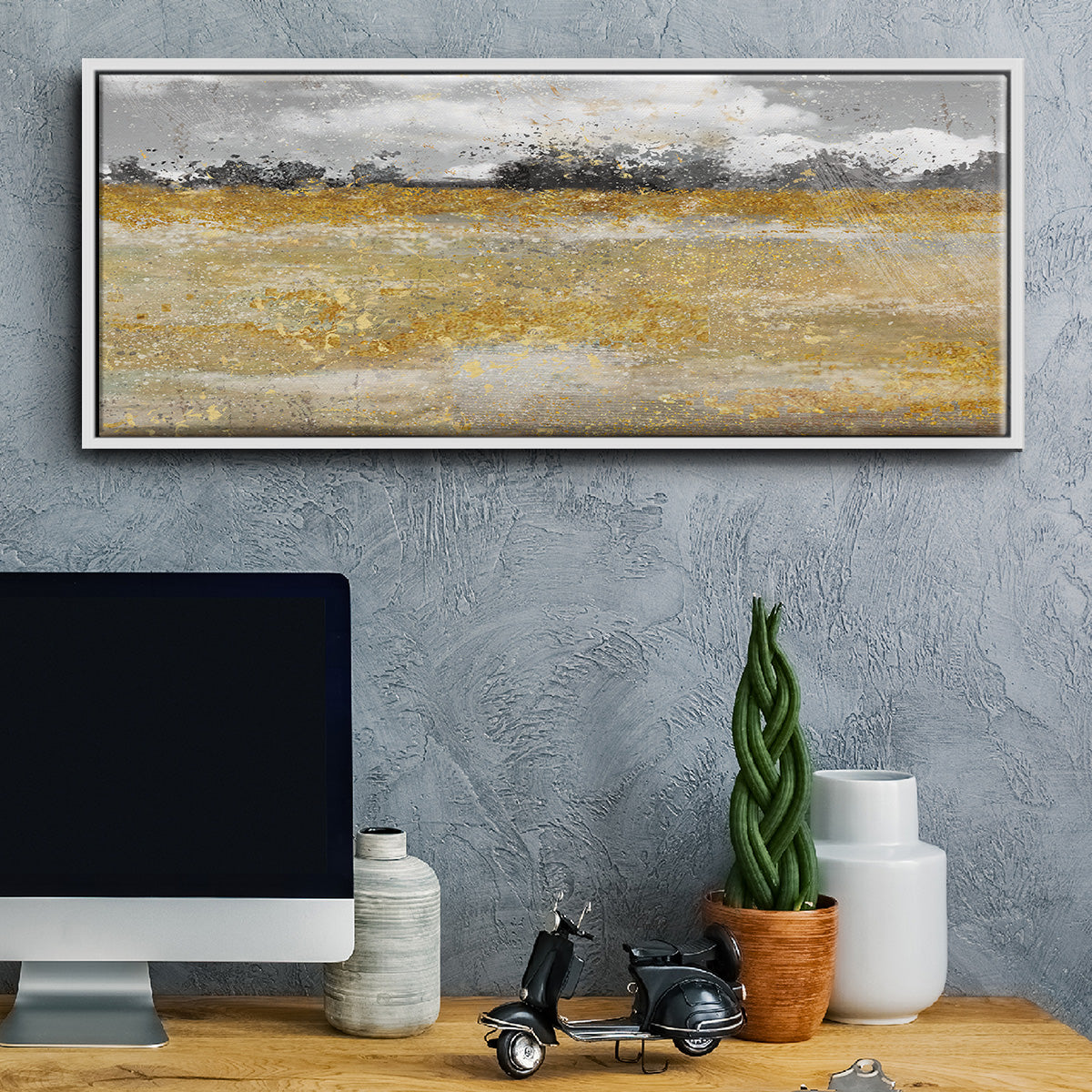 Meadow Shimmer II - Floater Framed Canvas Print