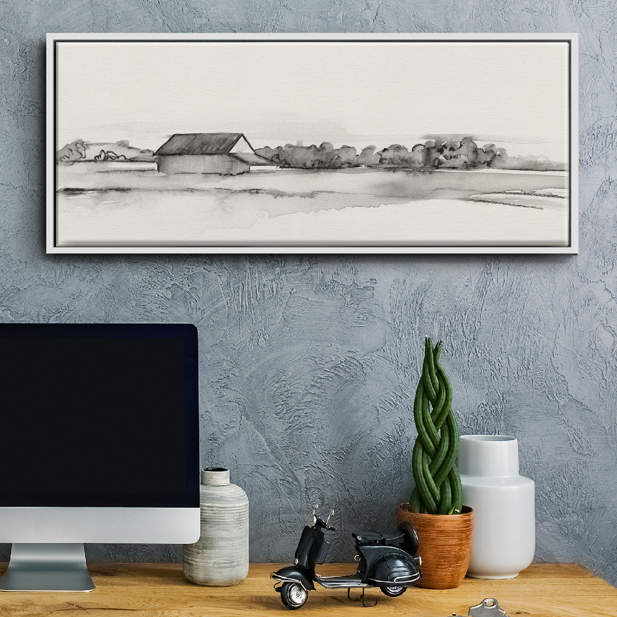 Wyeth Barn I - Floater Framed Canvas Print