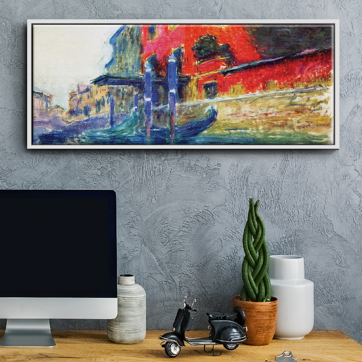 The Red House, 1908 - Floater Framed Canvas Print