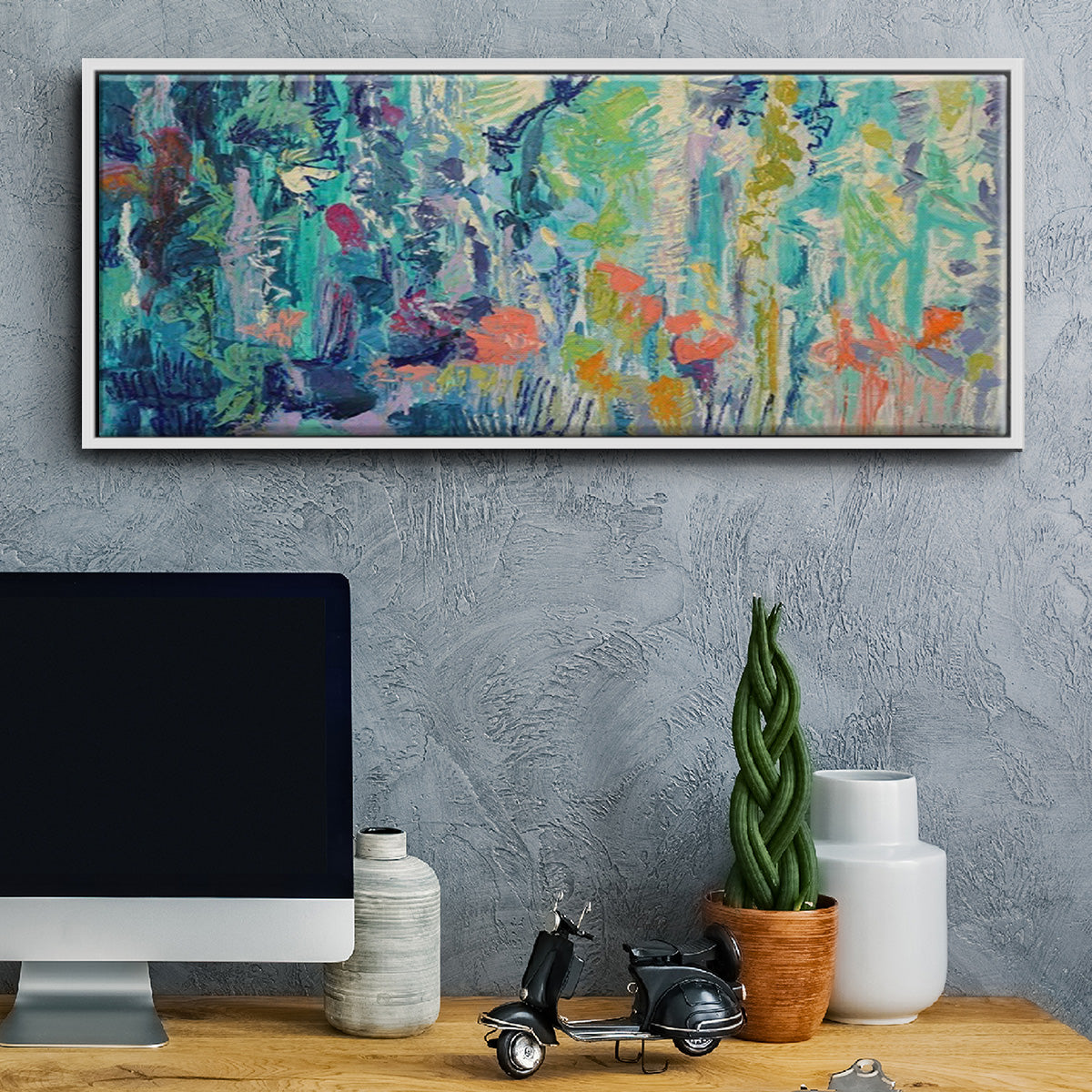 Downpour Butterflies - Floater Framed Canvas Print