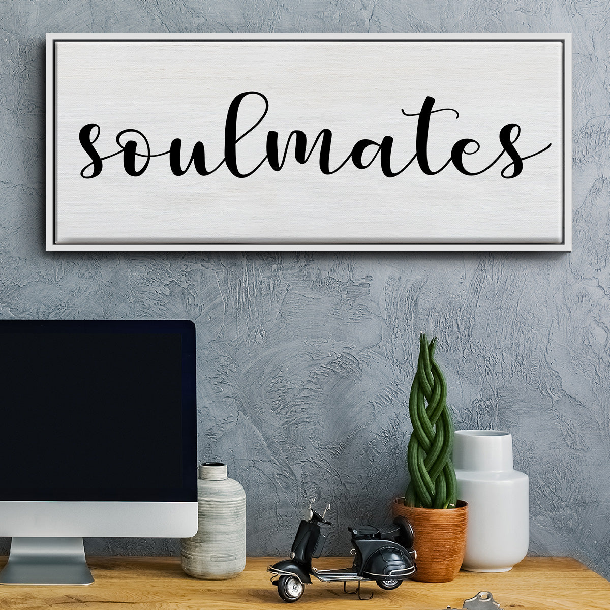 Soulmates - Floater Framed Canvas Print