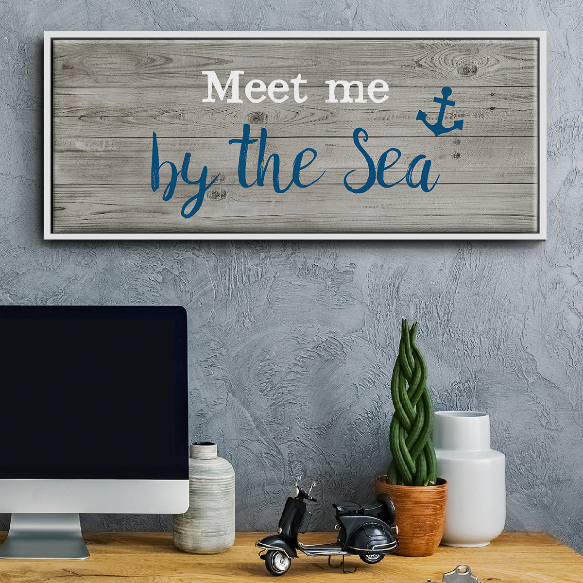Meet Me - Floater Framed Canvas Print