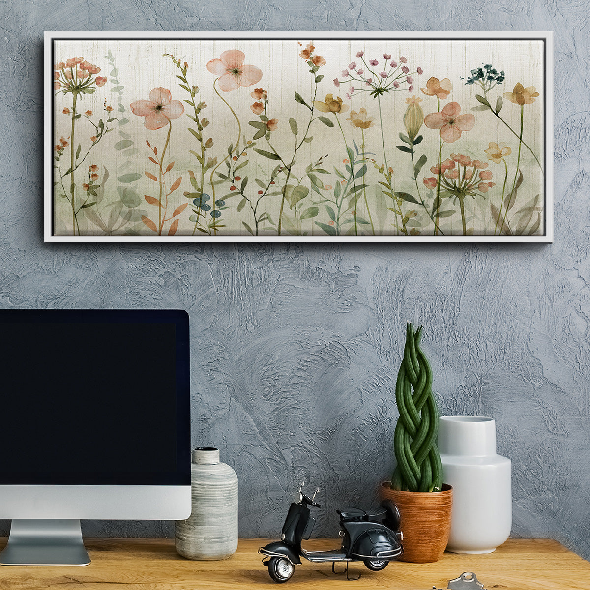 Fall Sketchbook - Floater Framed Canvas Print