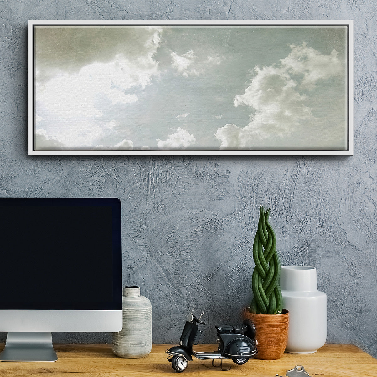 Sky Scrapers I - Floater Framed Canvas Print