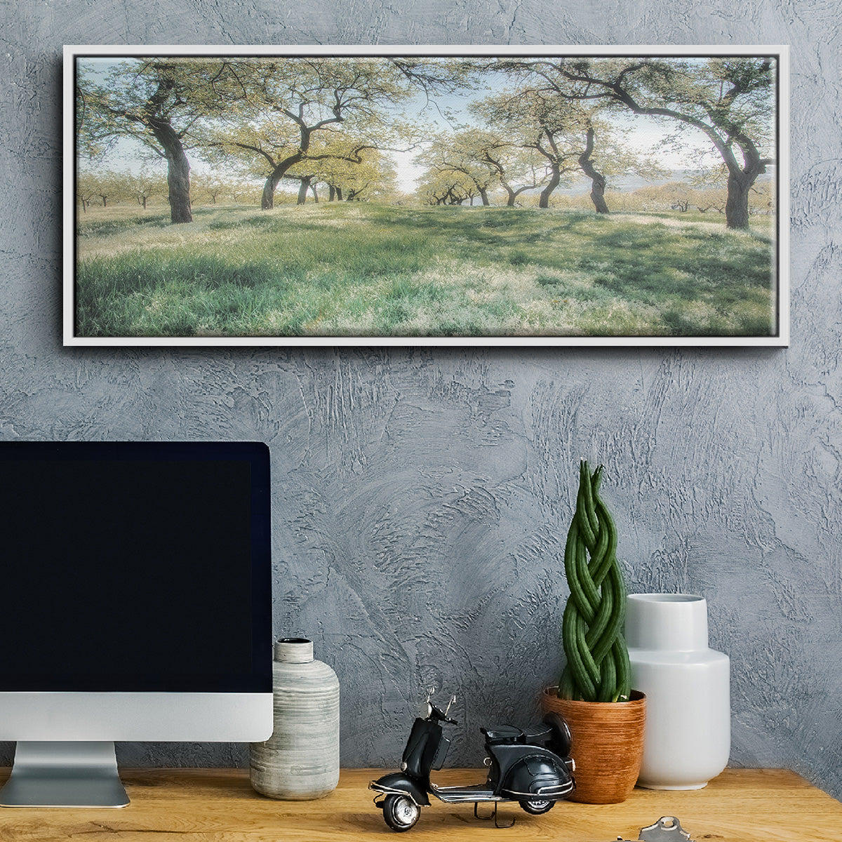 Charming Spring Mood - Floater Framed Canvas Print