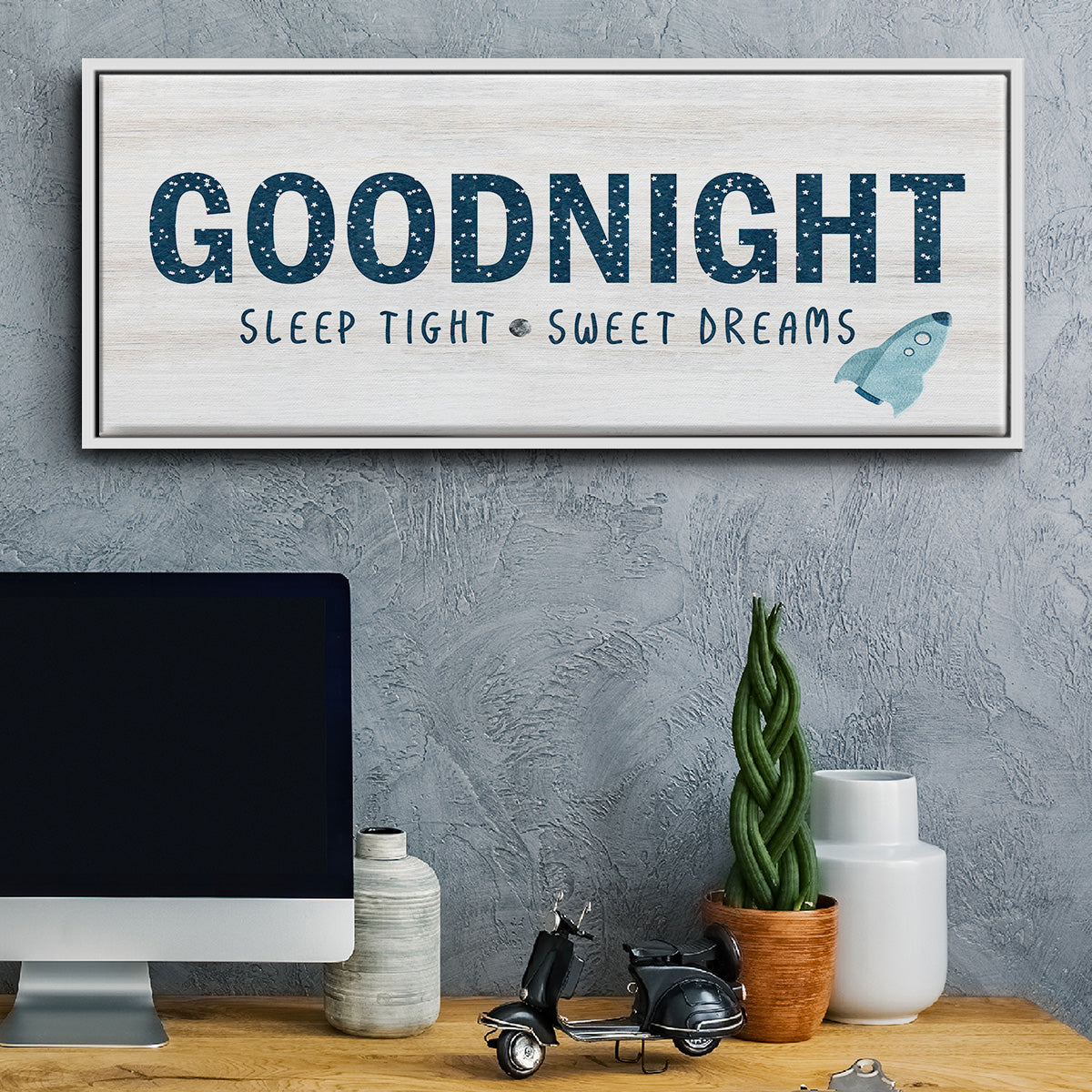 Sleep Tight Sweet Dreams - Floater Framed Canvas Print