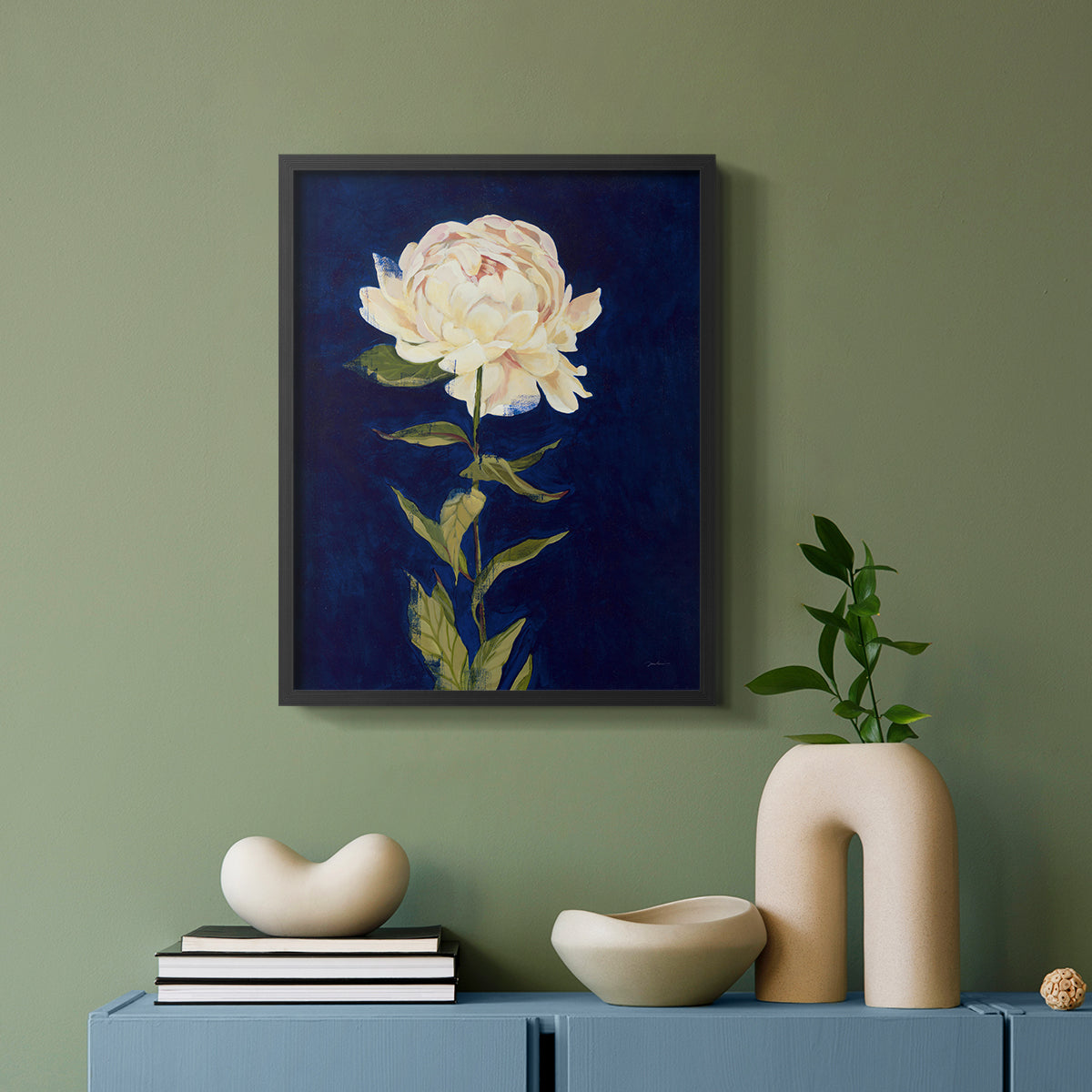 Pretty as a Peony I - Restickable Framed Art Print