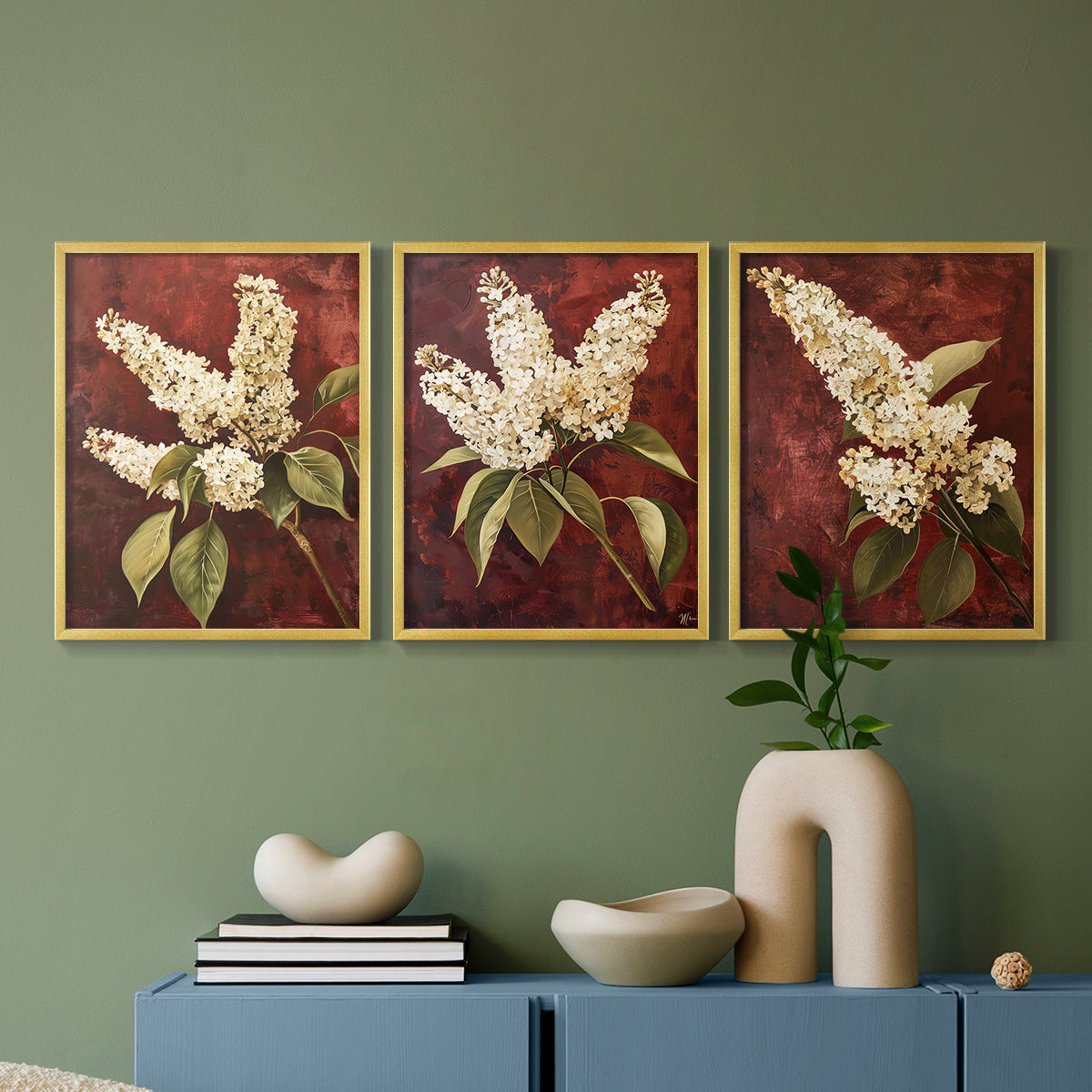 Floral Study Series LXVI - Restickable Framed Art Set