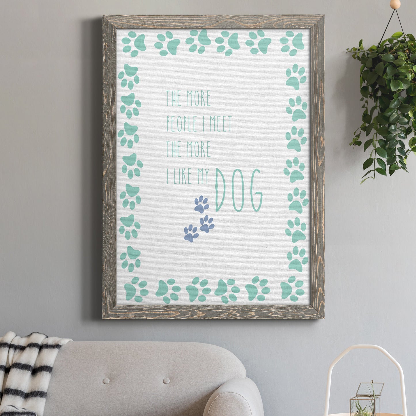 My Dog - Barnwood Framed Canvas Print