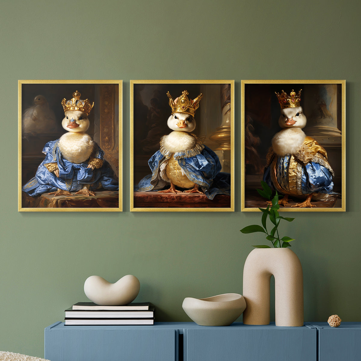 Royal Animals Series LXVIII - Restickable Framed Art Set