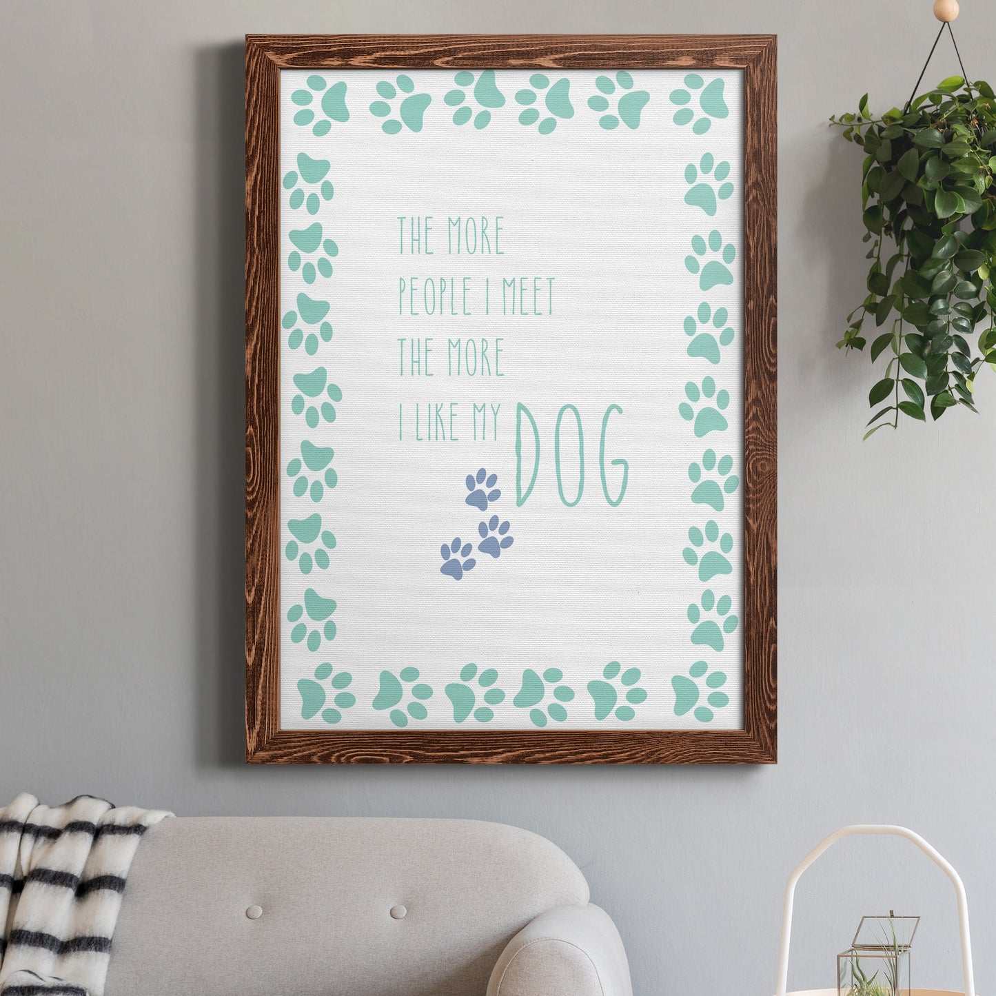 My Dog - Barnwood Framed Canvas Print