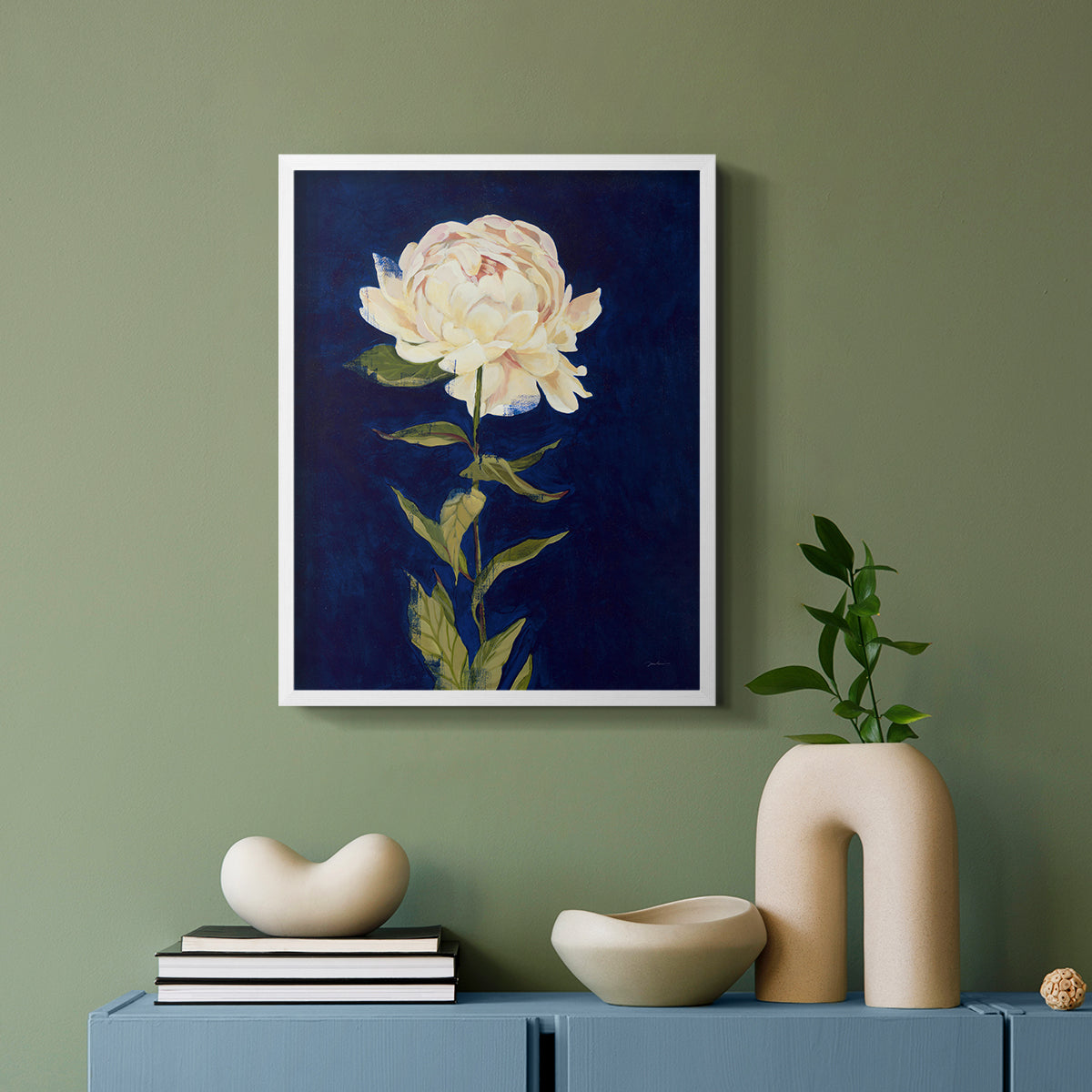 Pretty as a Peony I - Restickable Framed Art Print