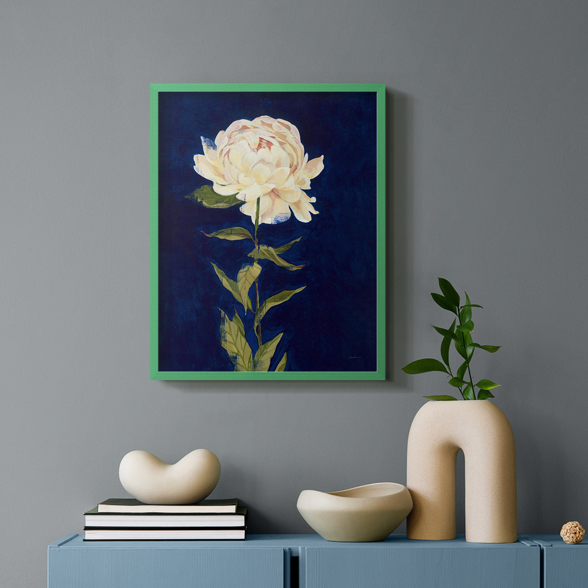 Pretty as a Peony I - Restickable Framed Art Print