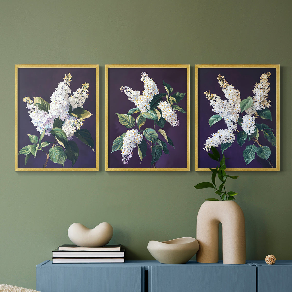 Floral Study Series LXXIX - Restickable Framed Art Set