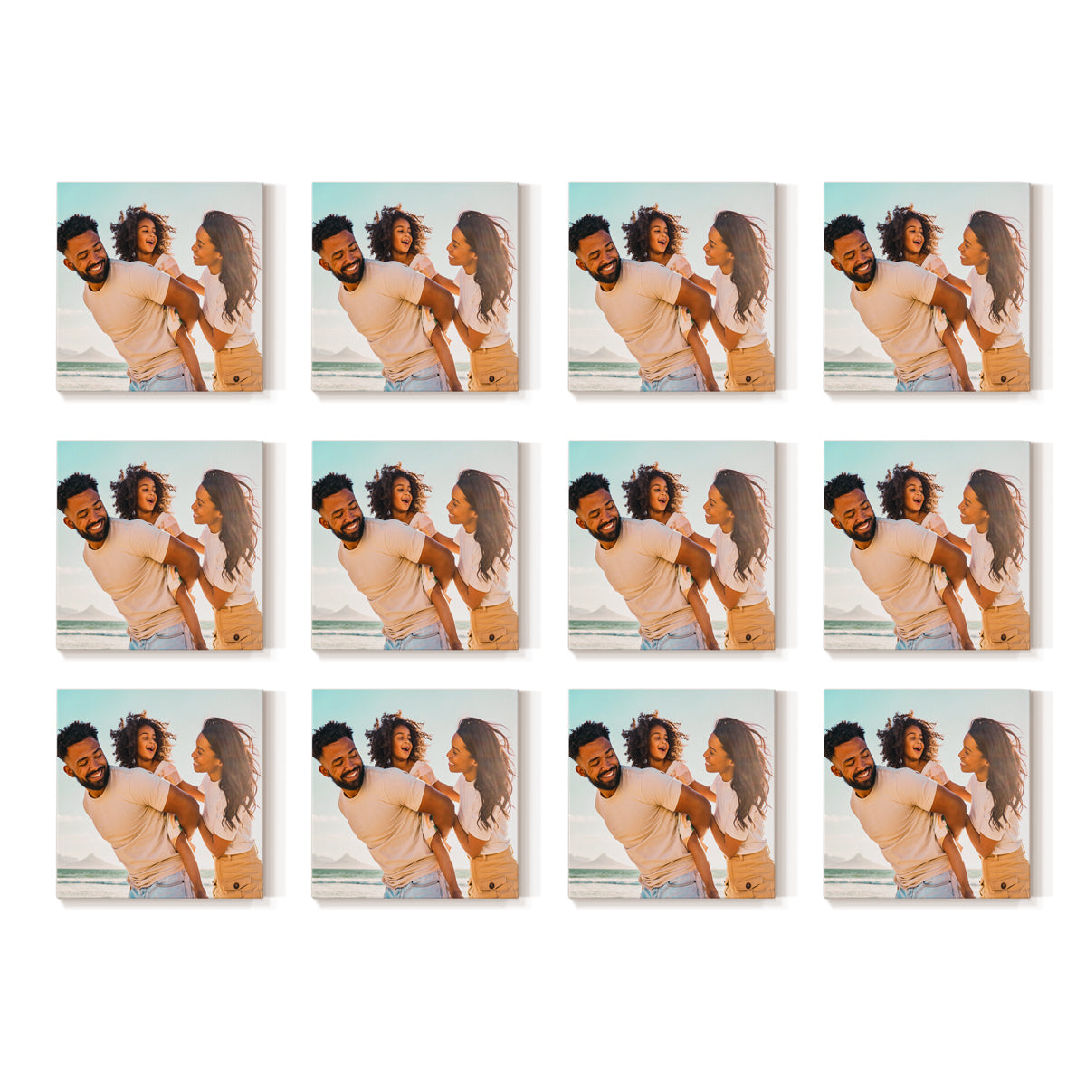 Set of 12 Restickable Custom Framed Photos - 12" x 12"