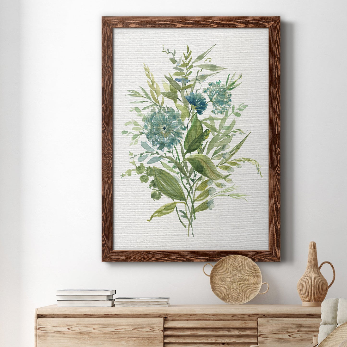 Greenery II - Barnwood Framed Canvas Print