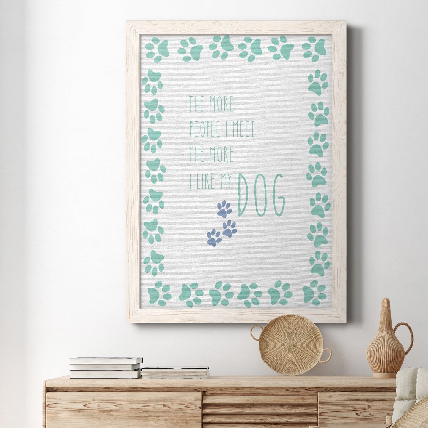 My Dog - Barnwood Framed Canvas Print