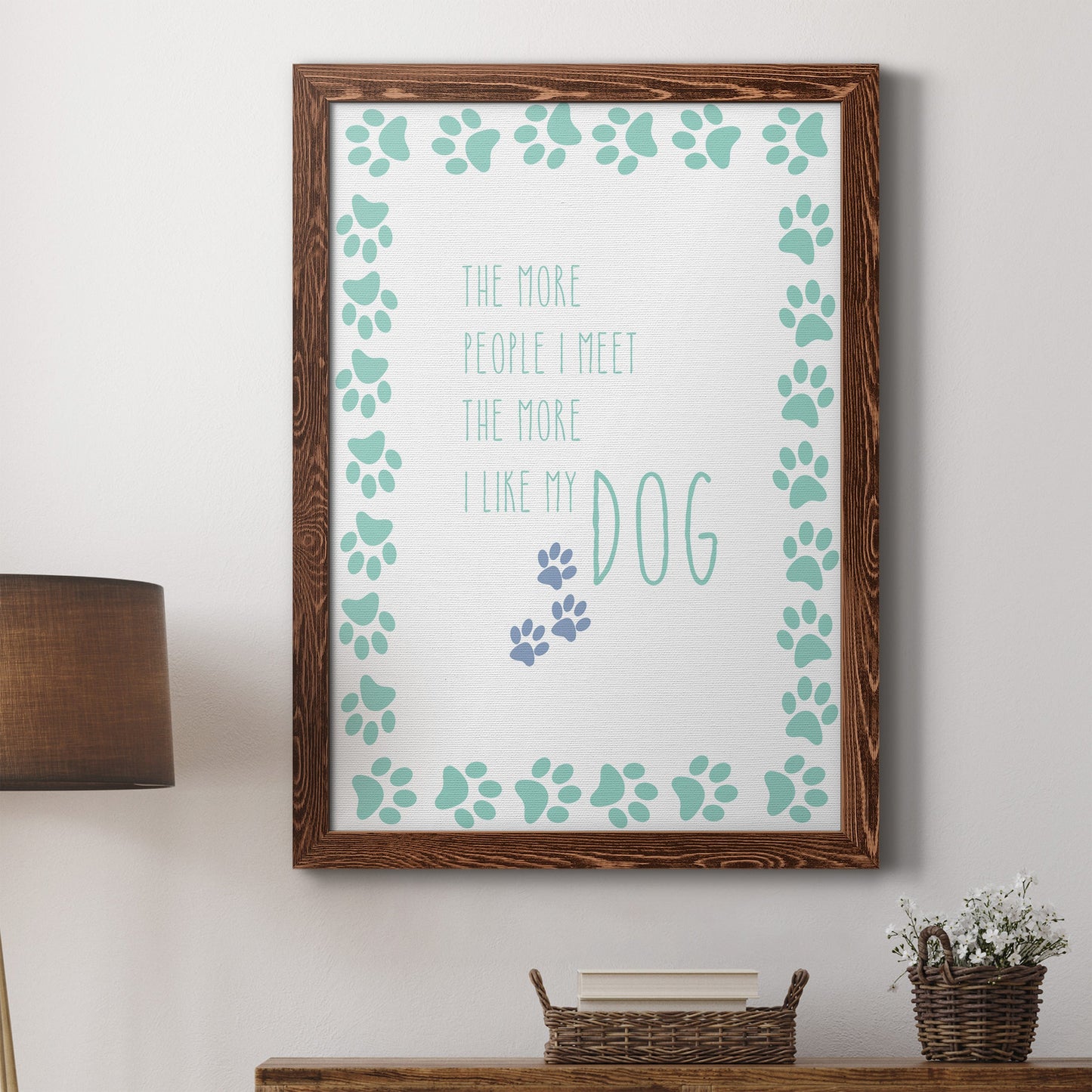 My Dog - Barnwood Framed Canvas Print