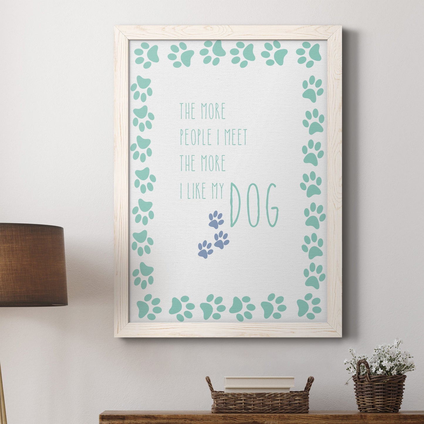 My Dog - Barnwood Framed Canvas Print