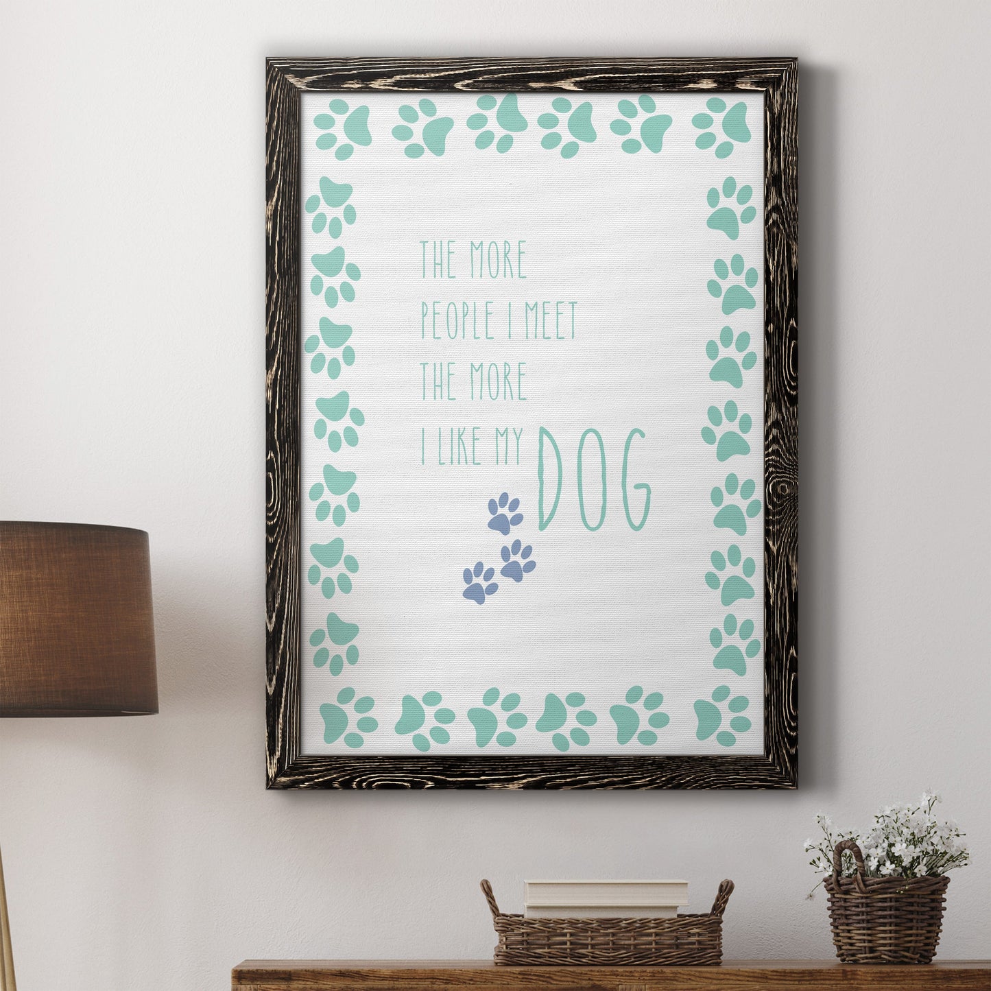 My Dog - Barnwood Framed Canvas Print