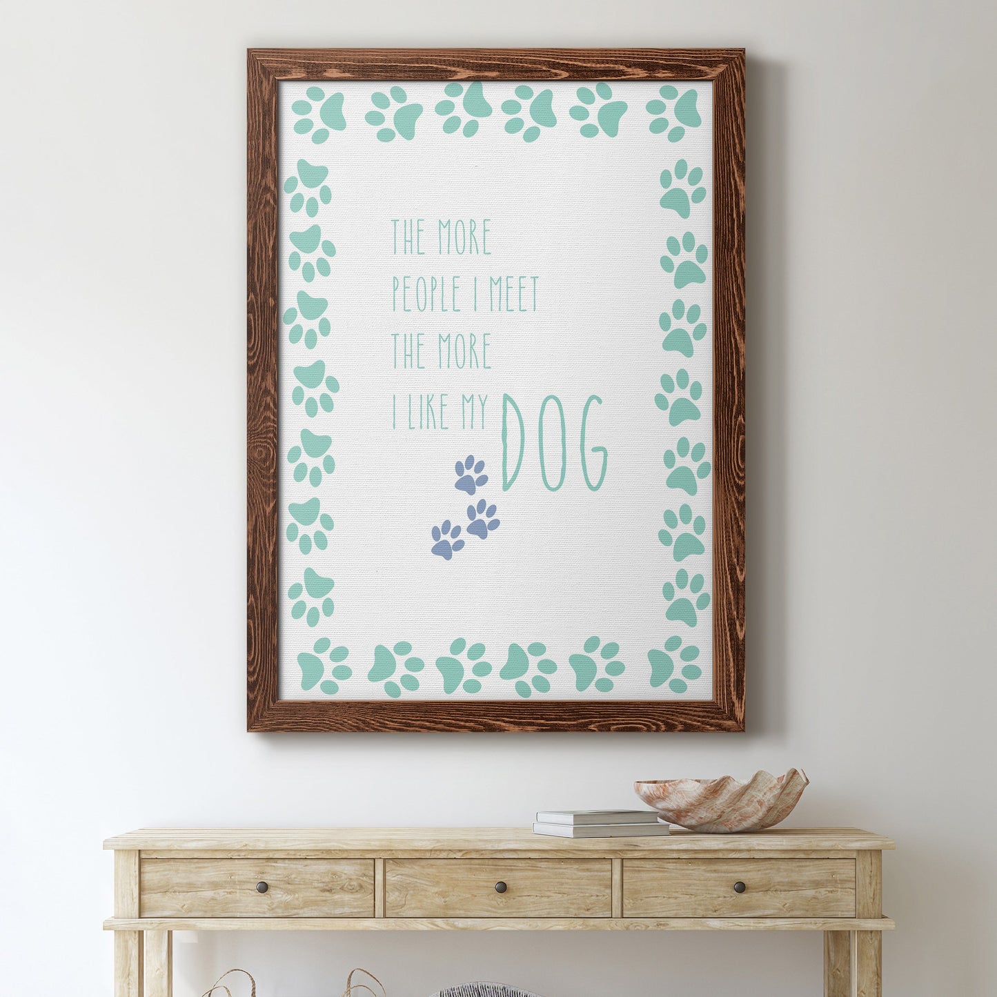 My Dog - Barnwood Framed Canvas Print