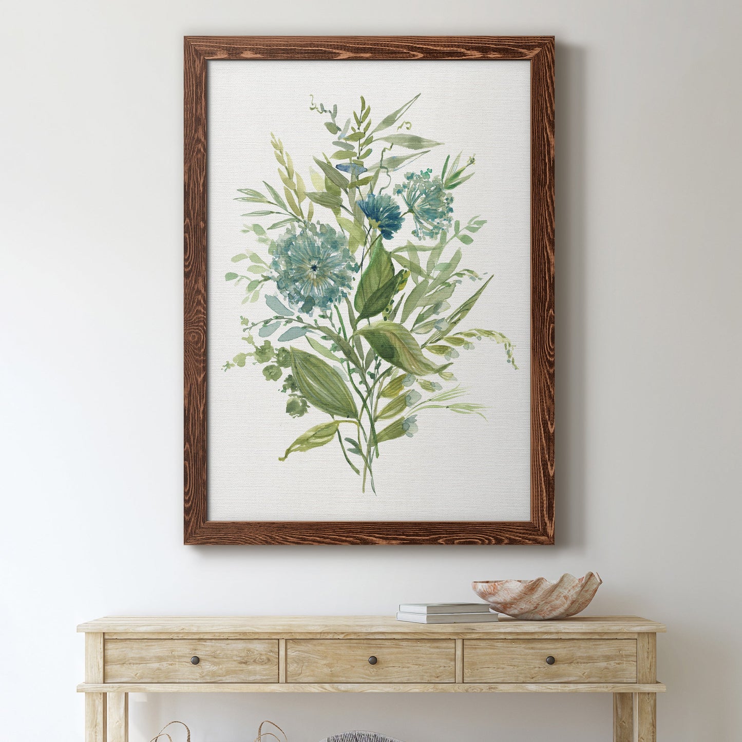 Greenery II - Barnwood Framed Canvas Print