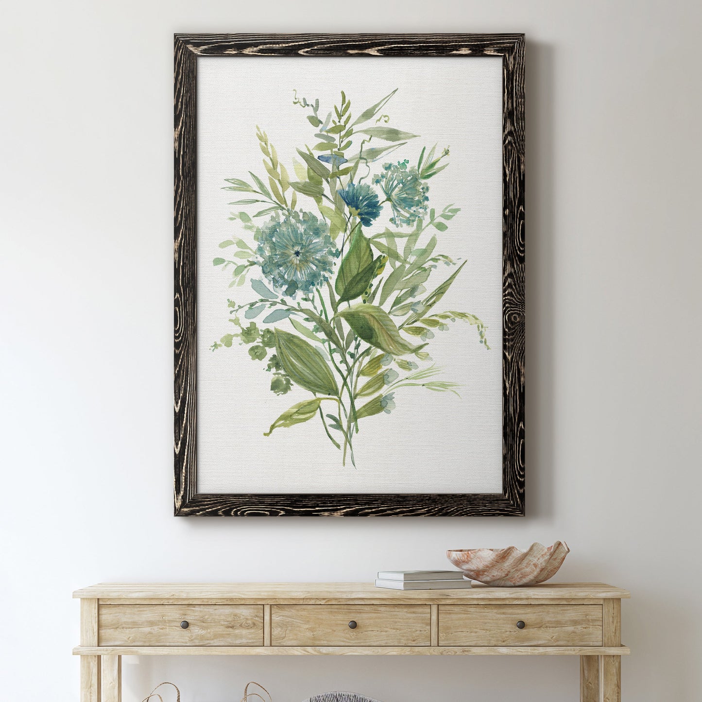 Greenery II - Barnwood Framed Canvas Print