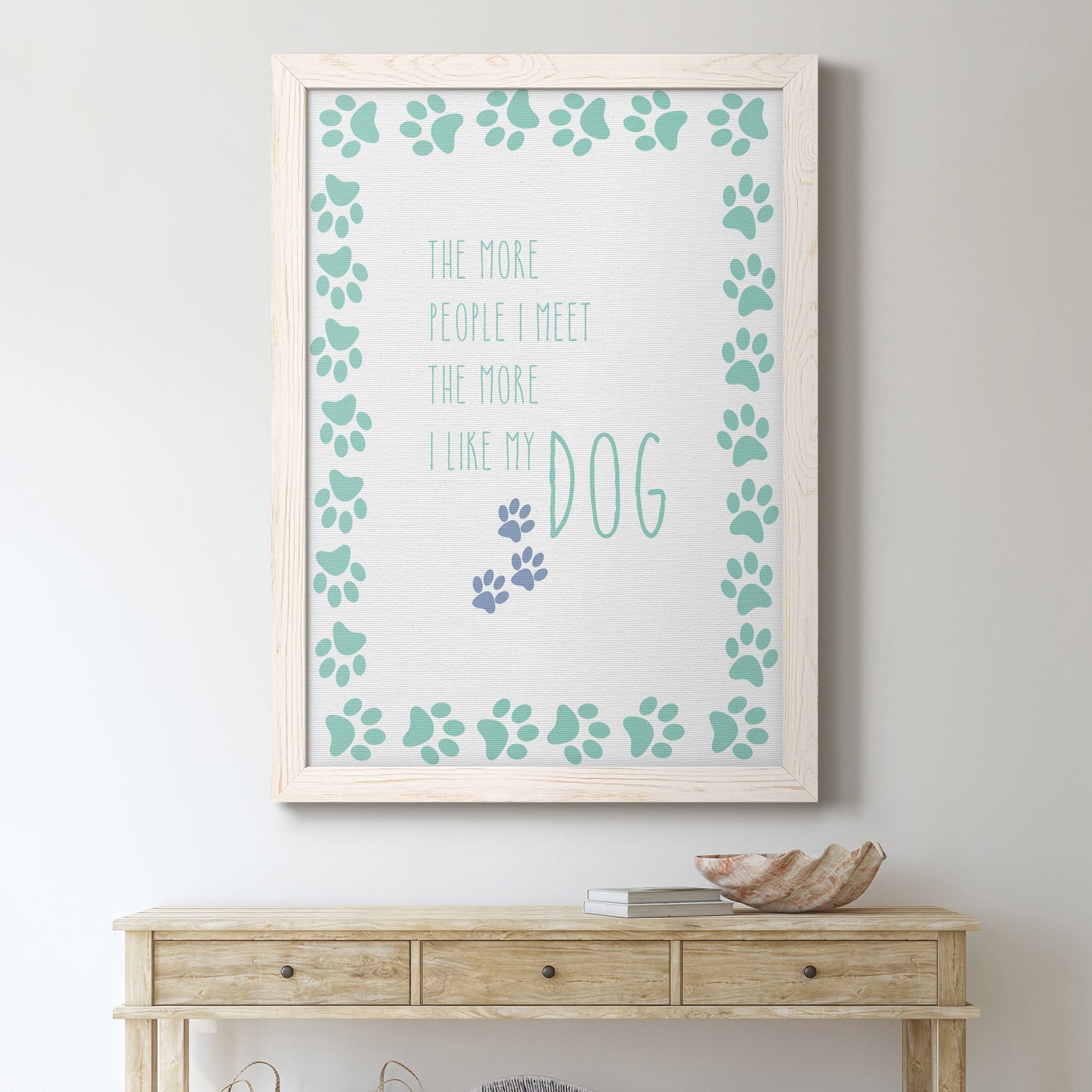 My Dog - Barnwood Framed Canvas Print