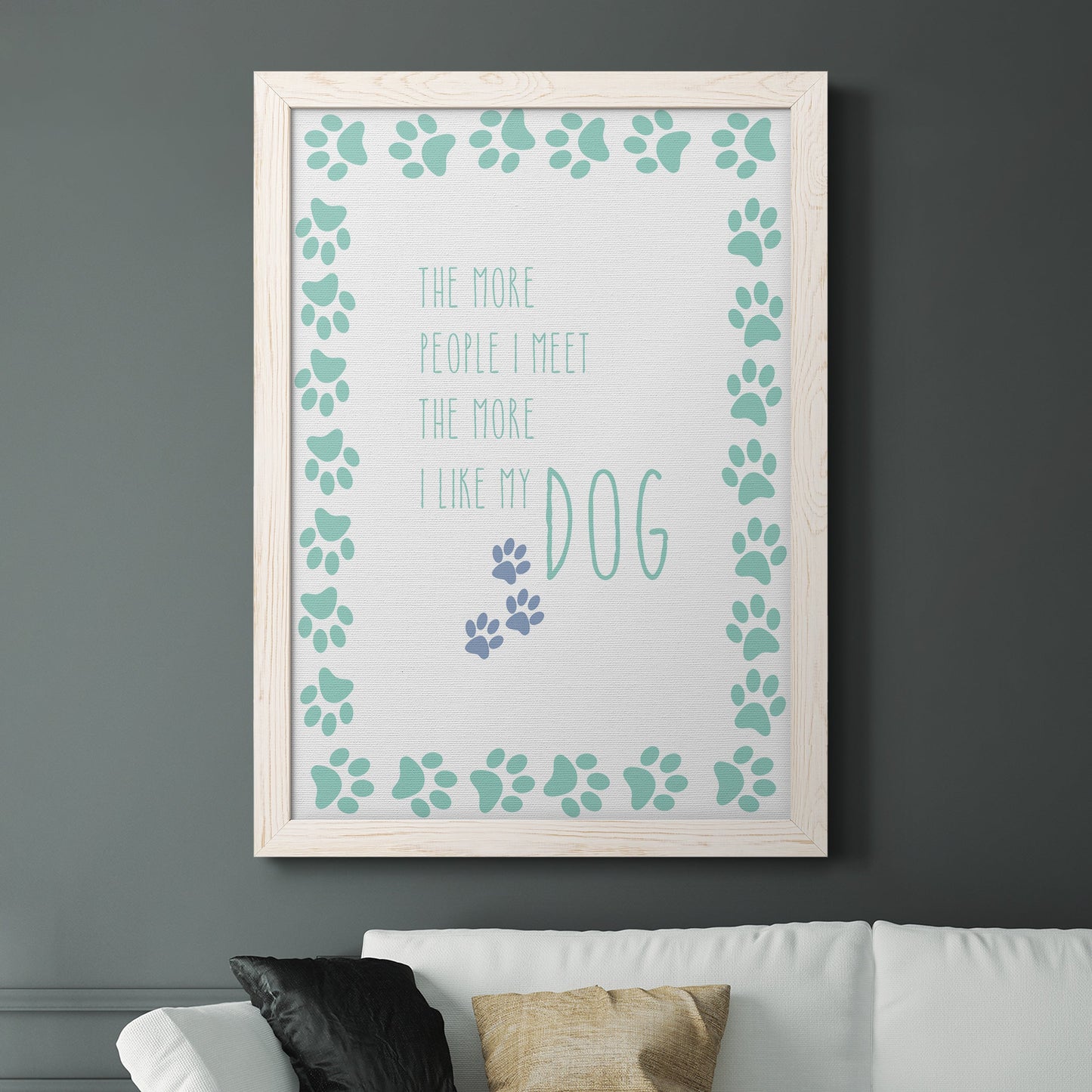 My Dog - Barnwood Framed Canvas Print