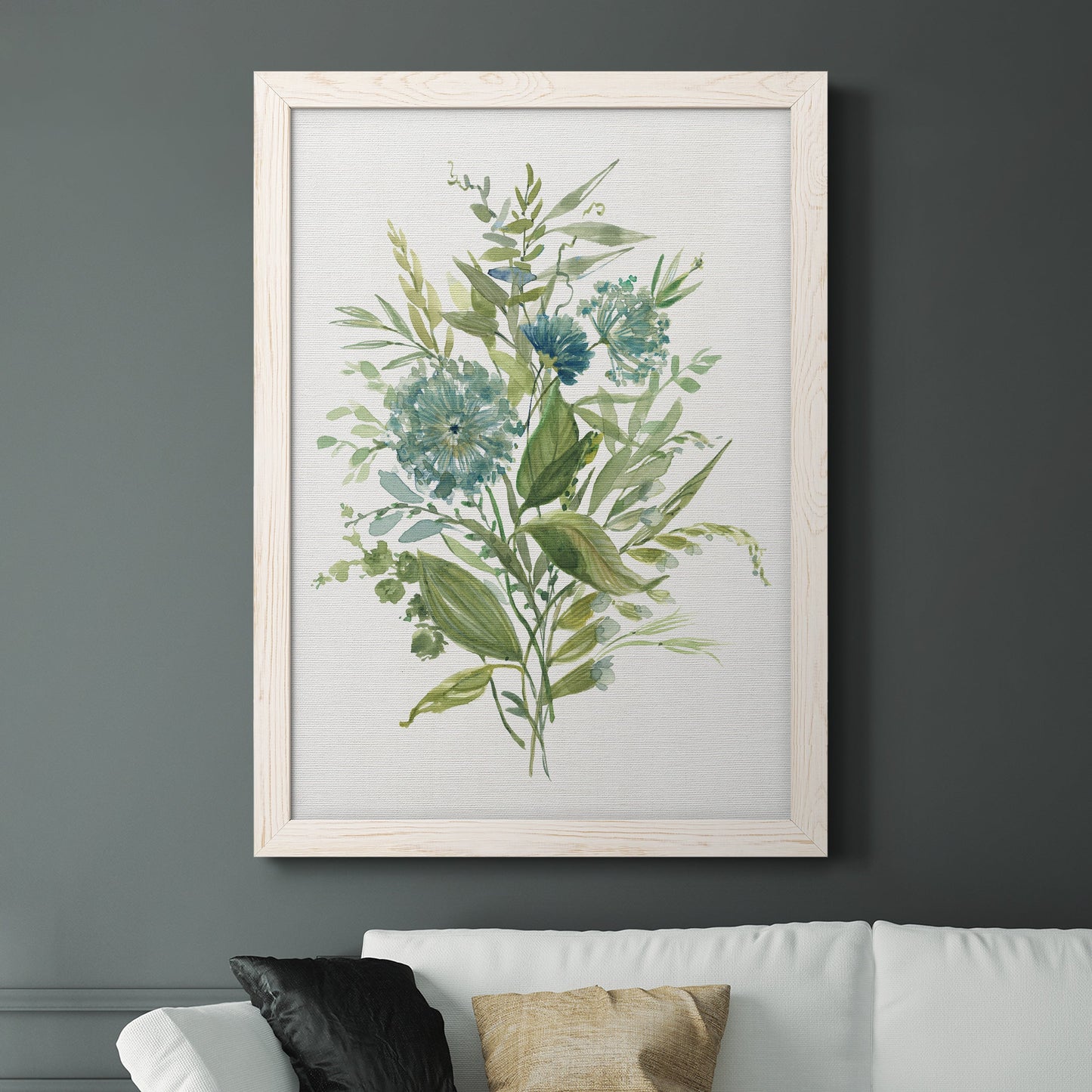 Greenery II - Barnwood Framed Canvas Print