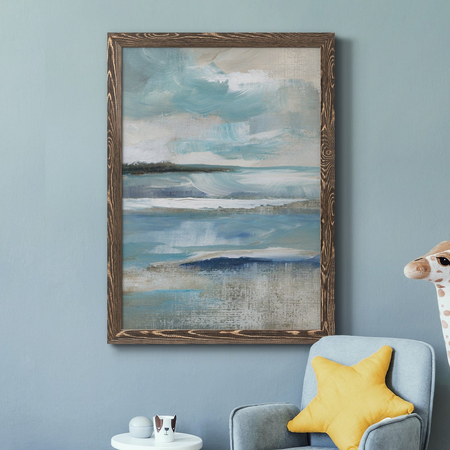 Distant Drama I - Barnwood Framed Canvas Print
