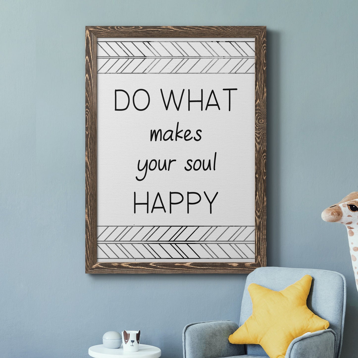 Your Soul Happy - Barnwood Framed Canvas Print