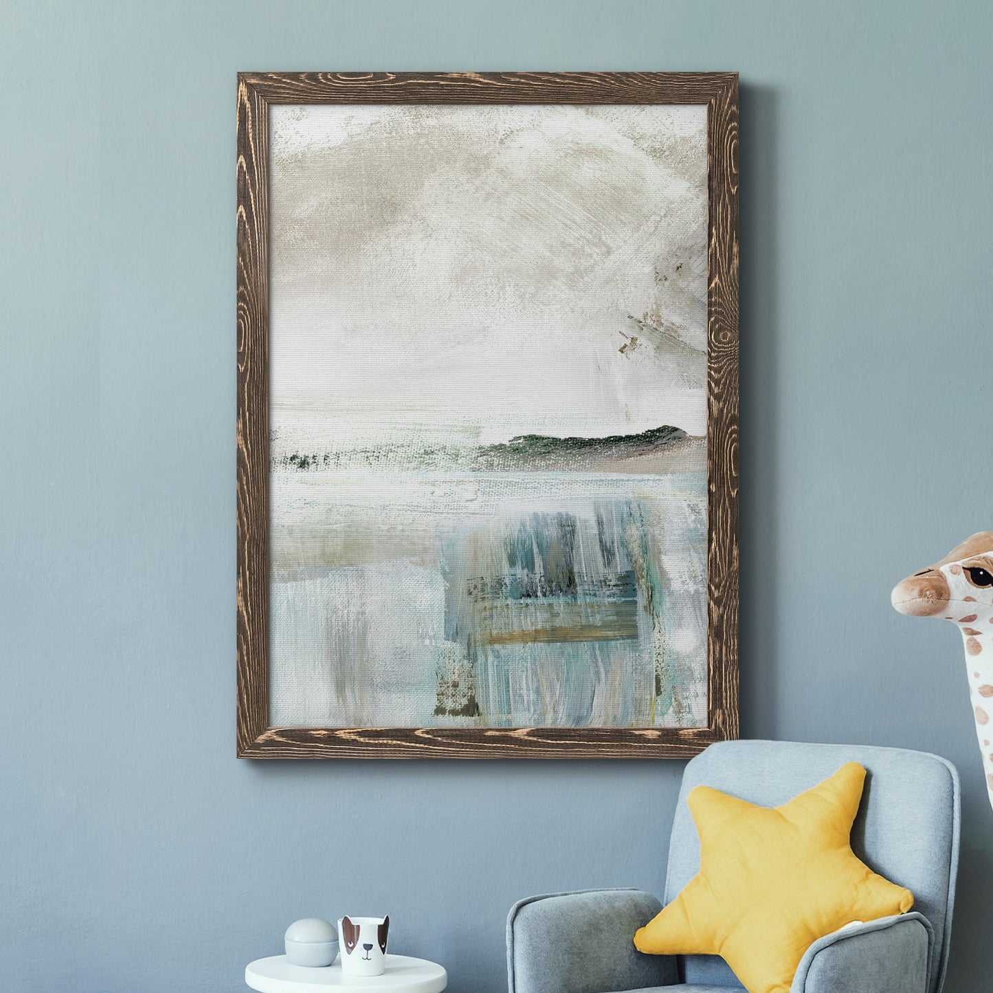 Summer Teal II - Barnwood Framed Canvas Print