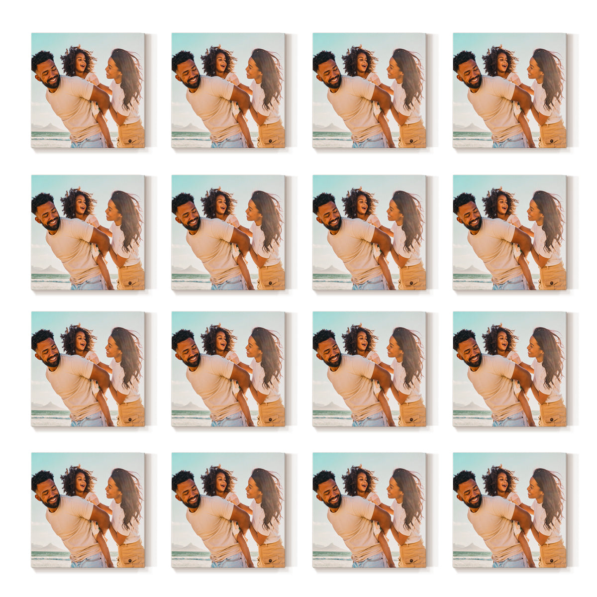 Set of 16 Restickable Custom Framed Photos - 12" x 12"