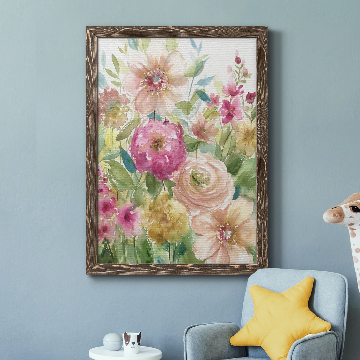 Jardin de Fleurs - Barnwood Framed Canvas Print